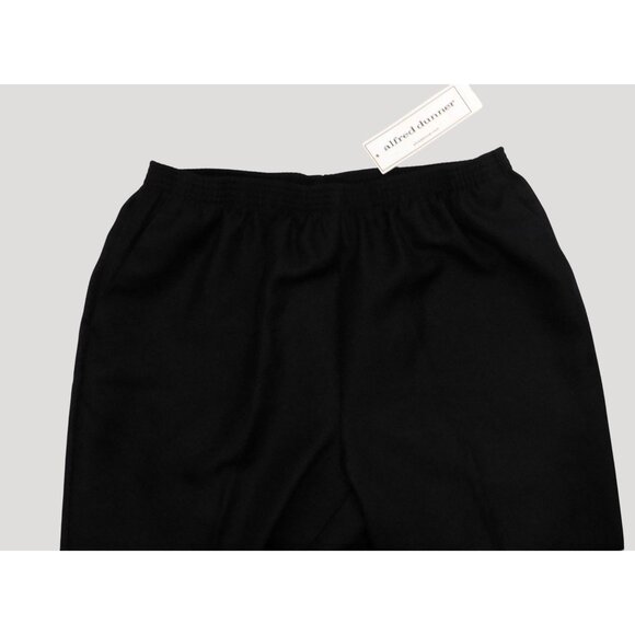 Alfred Dunner Capri Pants Womens Size 14 Black Cropped Pants Elastic Waist - Picture 4 of 7